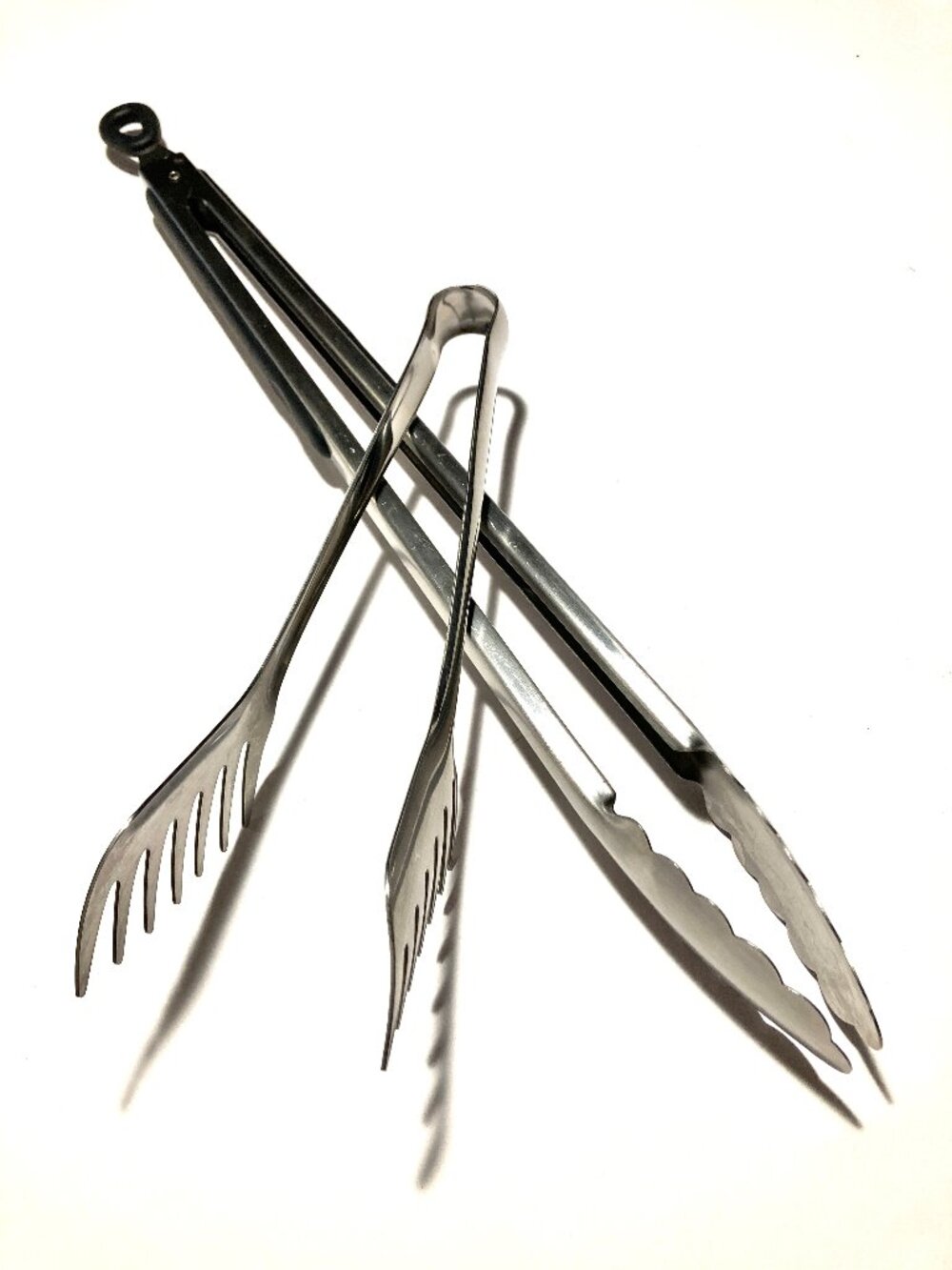 2 Cooking Tongs: Long BBQ Tong and Short Tong